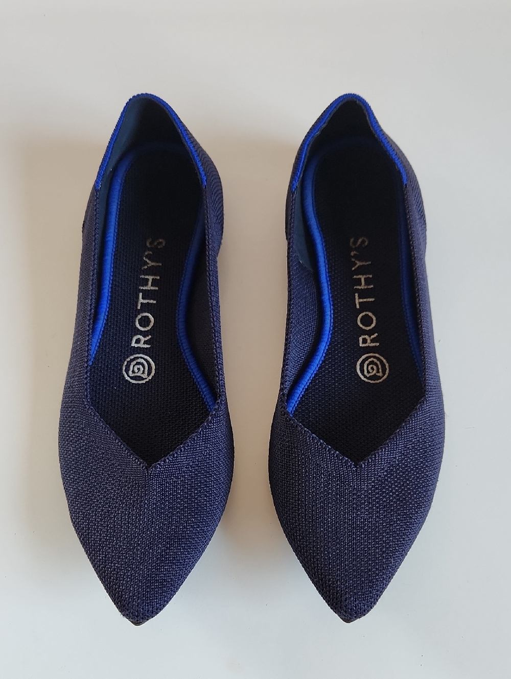 Rothys The Point Navy Blue Flats Women's Size 6.5